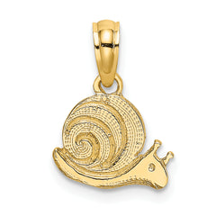 14k Textured Mini Snail Charm