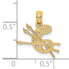 14k Artists Paint Palette Charm