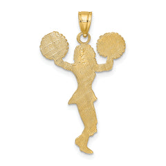 14k Cheerleader w/Pom-Poms Charm