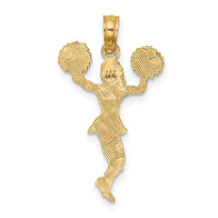 14k Cheerleader with Pom-Poms Charm