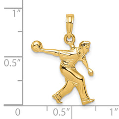 14k Male Bowling Charm