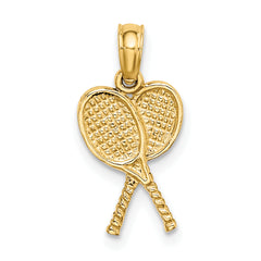 14k Tennis Racquets Charm