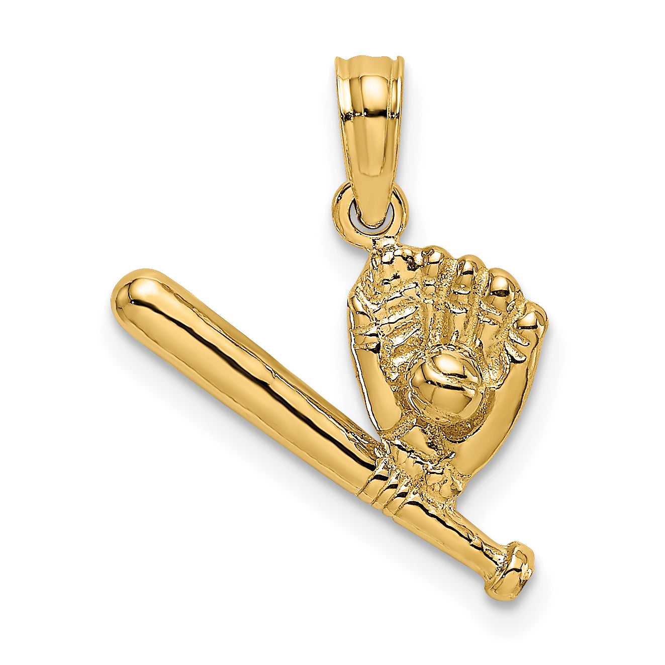 14K Baseball, Bat and Glove Charm