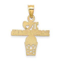 14K I HEART BASKETBALL Charm
