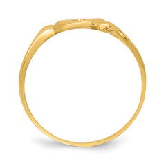 14k Open Heart w/Swirl Ring