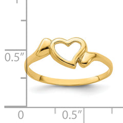 14k Open Heart w/Swirl Ring