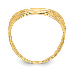 14K Triple Wave Fashion Thumb Ring