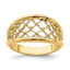 Mesh Tapered Ring in 14K Yellow Gold, Textured & Diamond-Cut, Size 7 - Sophia Jewelers
