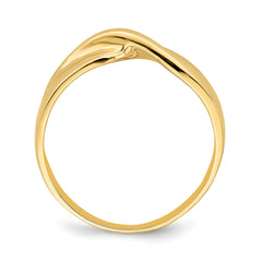 14K Polished Single Twist Ring