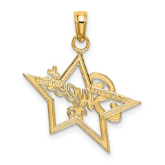 14k SWEET 16 Star Charm