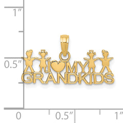 14k I LOVE MY GRANDKIDS Charm