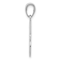 14K White Gold #1 DAD Charm