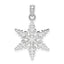 14K White Gold Polished Snowflake Charm