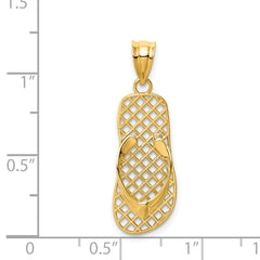 14k Mesh Flip-Flop Pendant