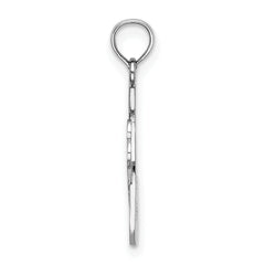 14k White Gold Comb and Scissors Charm