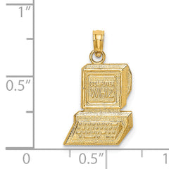 14k COMPUTER WHIZ Charm
