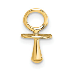 14K Gold Polished 3-D Pacifier Charm