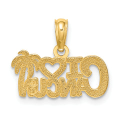 14k I HEART CANCUN Cut-out Charm