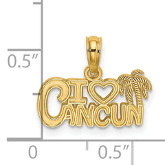 14k I HEART CANCUN Cut-out Charm