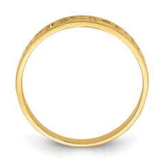 14K Gold Polished Jesus w/Hearts Ring