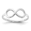 14K White Gold Polished Infinity Ring