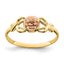 Curved Leaf Shoulders Flower Ring in 14K Two-Tone Gold, Size 7 - Sophia Jewelers
