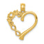 14k Polished MOM in Heart with Infinity Symbol Pendant