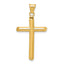 14k Polished Tube Cross Pendant