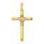 Wrapped Tube Cross Pendant in 14K Yellow Gold, 51mm - Sophia Jewelers