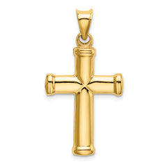14k Polished Stamping Cross Pendant