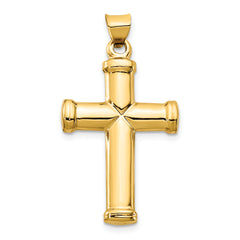 14k Polished Stamping Cross Pendant