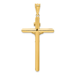14k Two-Tone Polished Crucifix Pendant