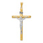 14k Two-Tone Polished Crucifix Pendant
