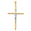 14k Two-Tone Polished Jesus Crucifix Pendant