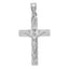 14k White Gold Crucifix Pendant