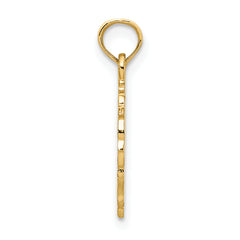 14K Teddy Bear in Heart Charm