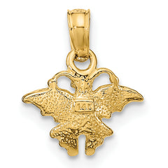 14K Textured Mini Butterfly Charm
