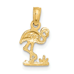 14K Mini Flamingo Charm