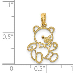 14K Cut out Teddy Bear Charm