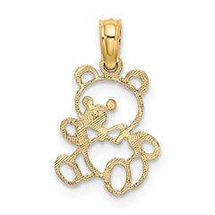 14K Cut out Teddy Bear Charm