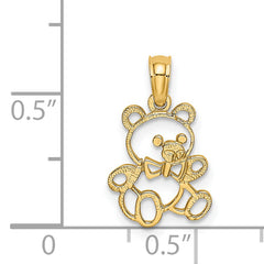 14K Cut out Teddy Bear Charm