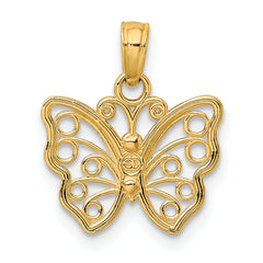 14K Cut-Out Small Butterfly Charm