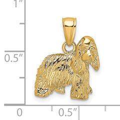 14K Cocker Spaniel Dog Charm