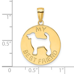 14K MY BEST FRIEND w/Dog Charm