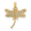 Dragonfly Filigree Charm in 14K Yellow Gold, 26mm - Sophia Jewelers