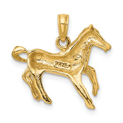 14K Galloping Horse Charm