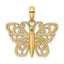 Filigree Butterfly Charm in 14K Yellow Gold - Sophia Jewelers