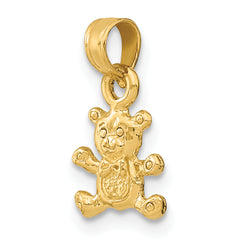 14K 3-D Mini Teddy Bear Charm