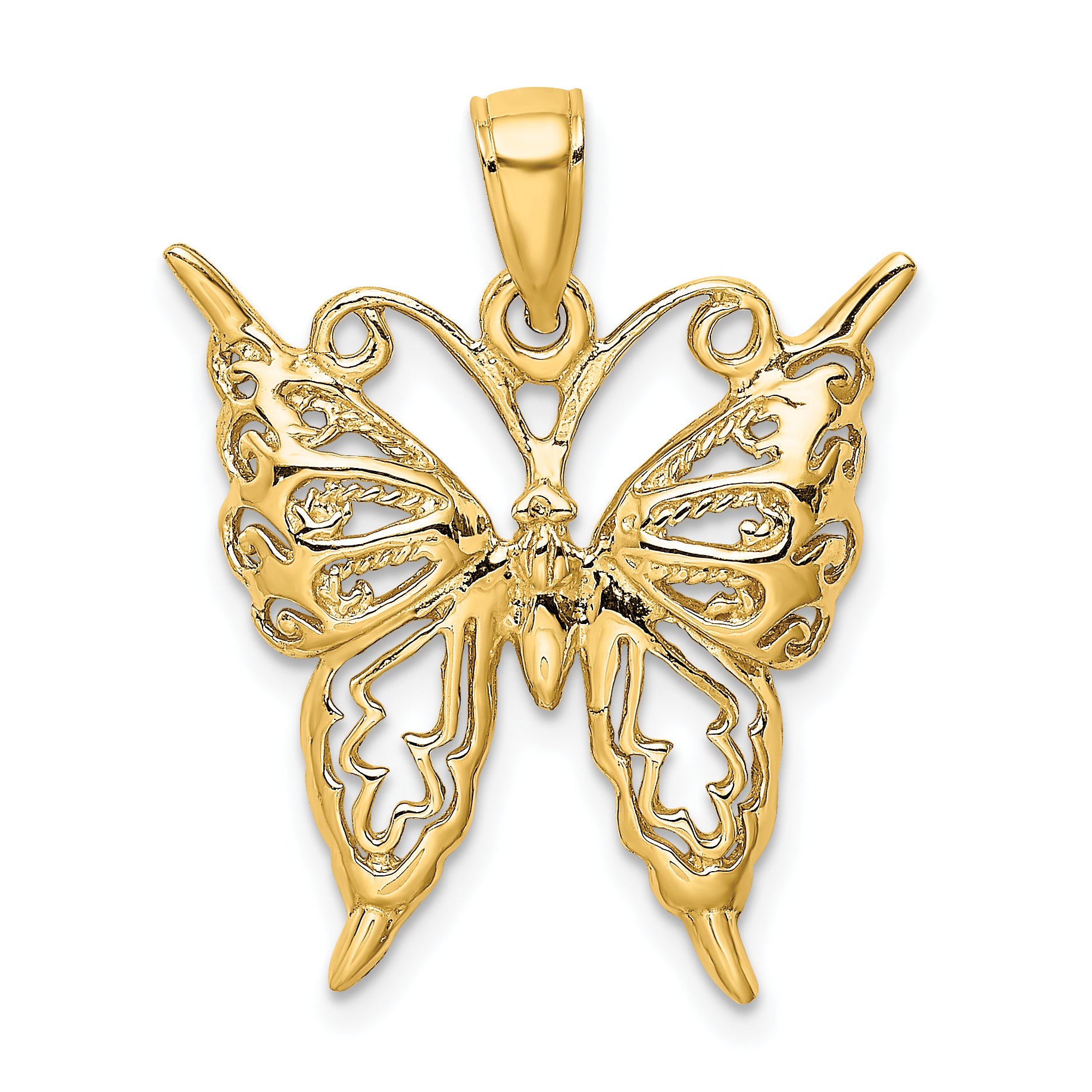 14K Cut-Out Butterfly Charm