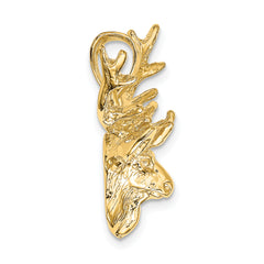 14K 2-D Deer Head 8 Point Buck Charm
